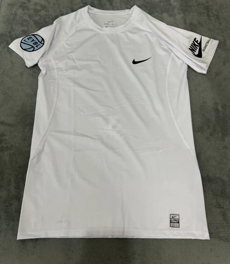 HA™ EYBL Compression T-Shirt White Blue Logo