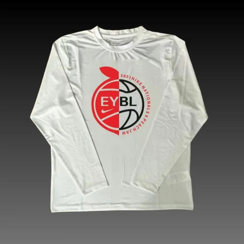 HA™ EYBL Peach Jam White Compression Long Sleeve