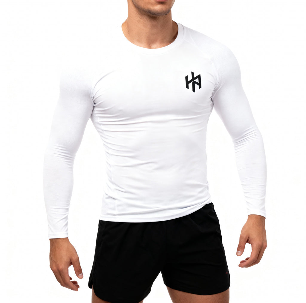 HA™ White Compression Long Sleeve