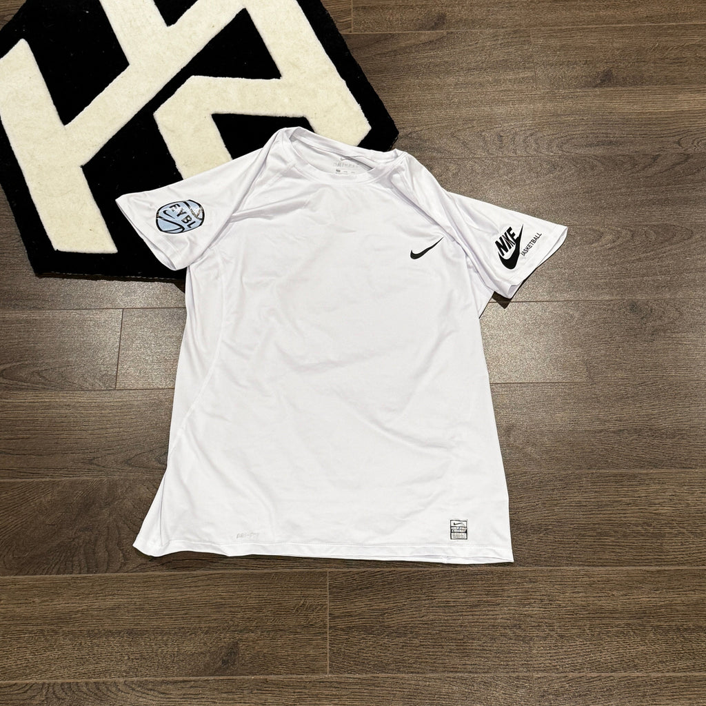 HA™ EYBL Compression T-Shirt White Blue Logo