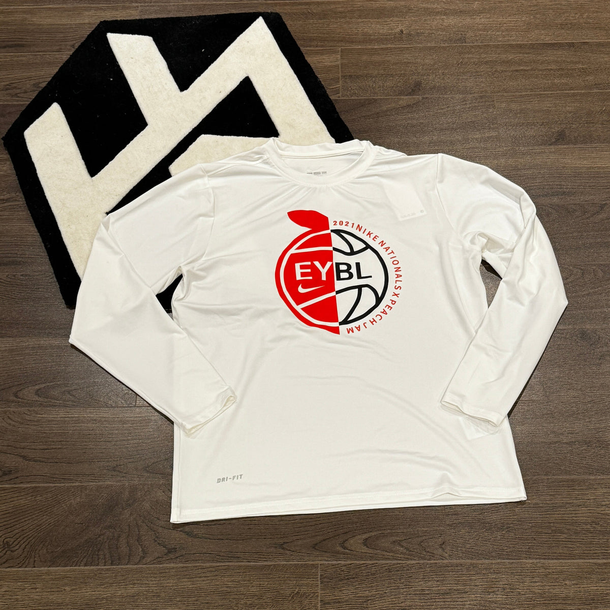HA™ EYBL Peach Jam White Compression Long Sleeve