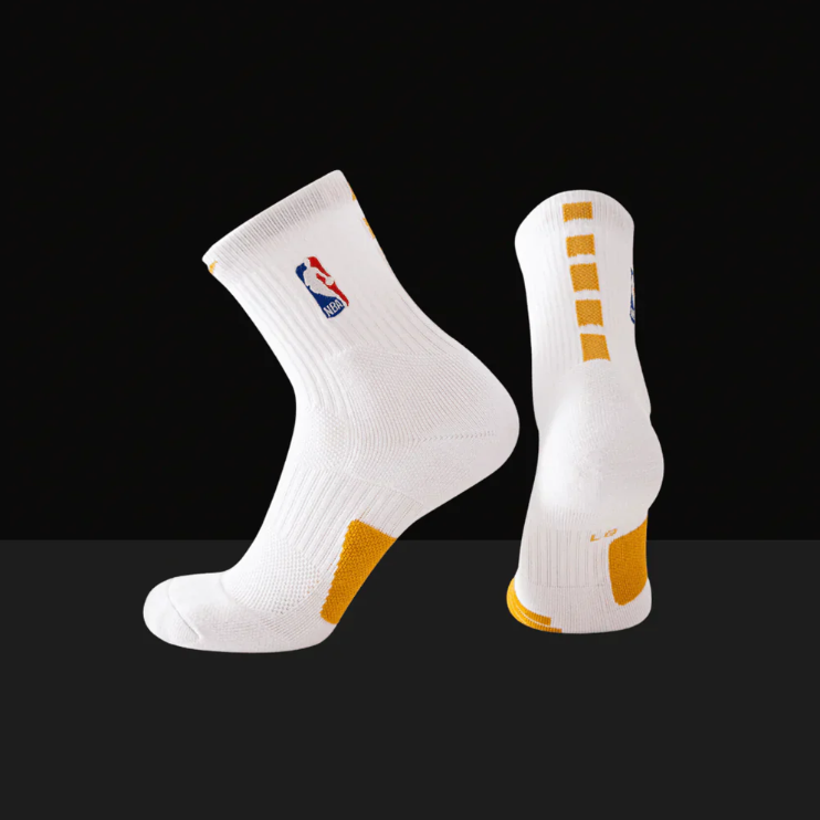 HA™ Mid Length Elite Socks White/Yellow