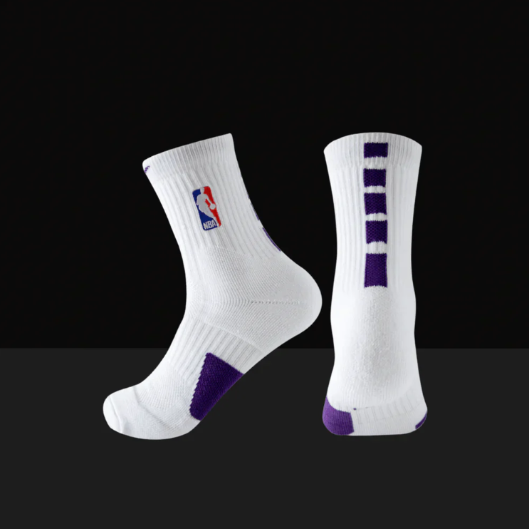 HA™ Mid Length Elite Socks White/Purple