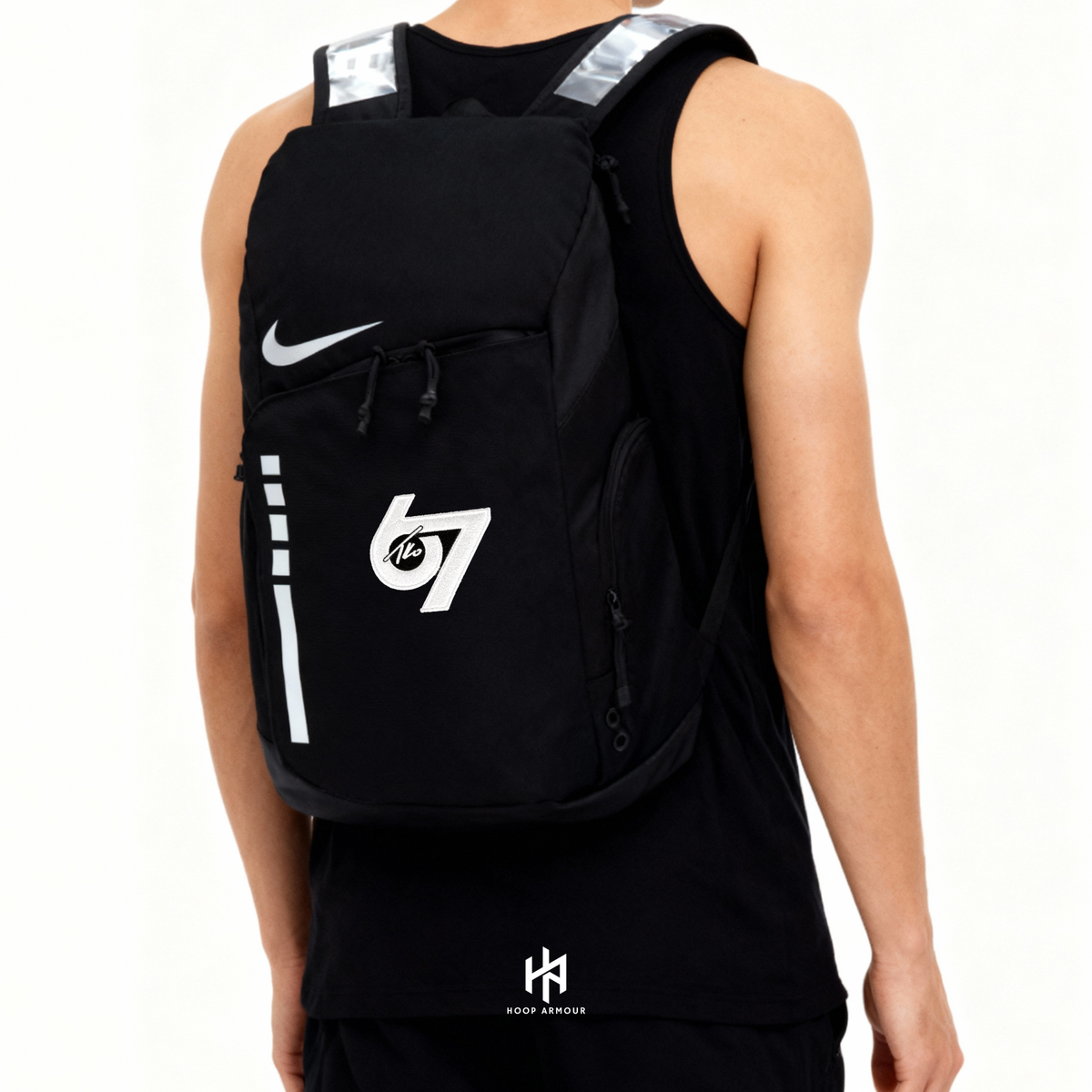 HA™ Elite Backpack Black White Custom Logo