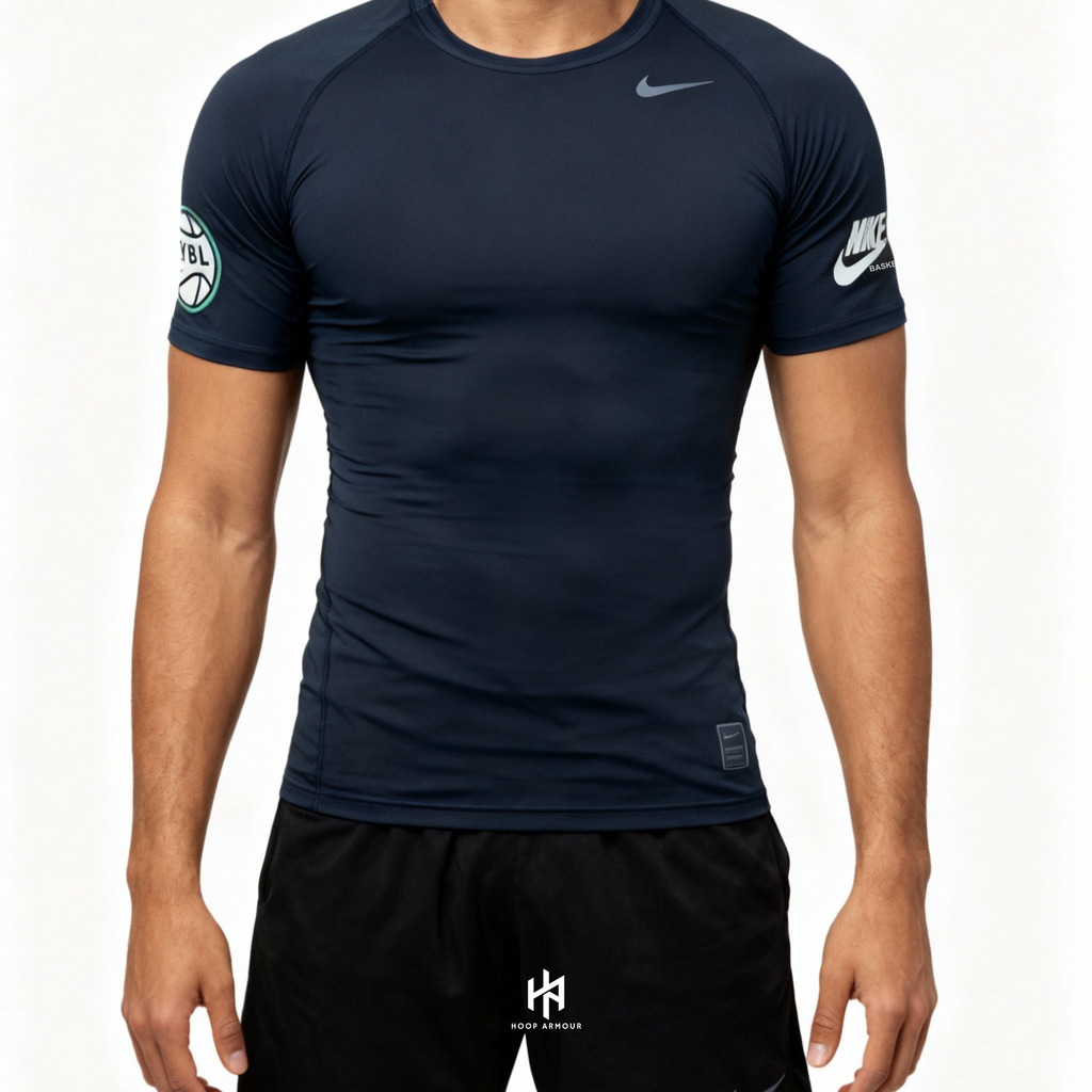 HA™ EYBL Compression T-Shirt Black Green Logo
