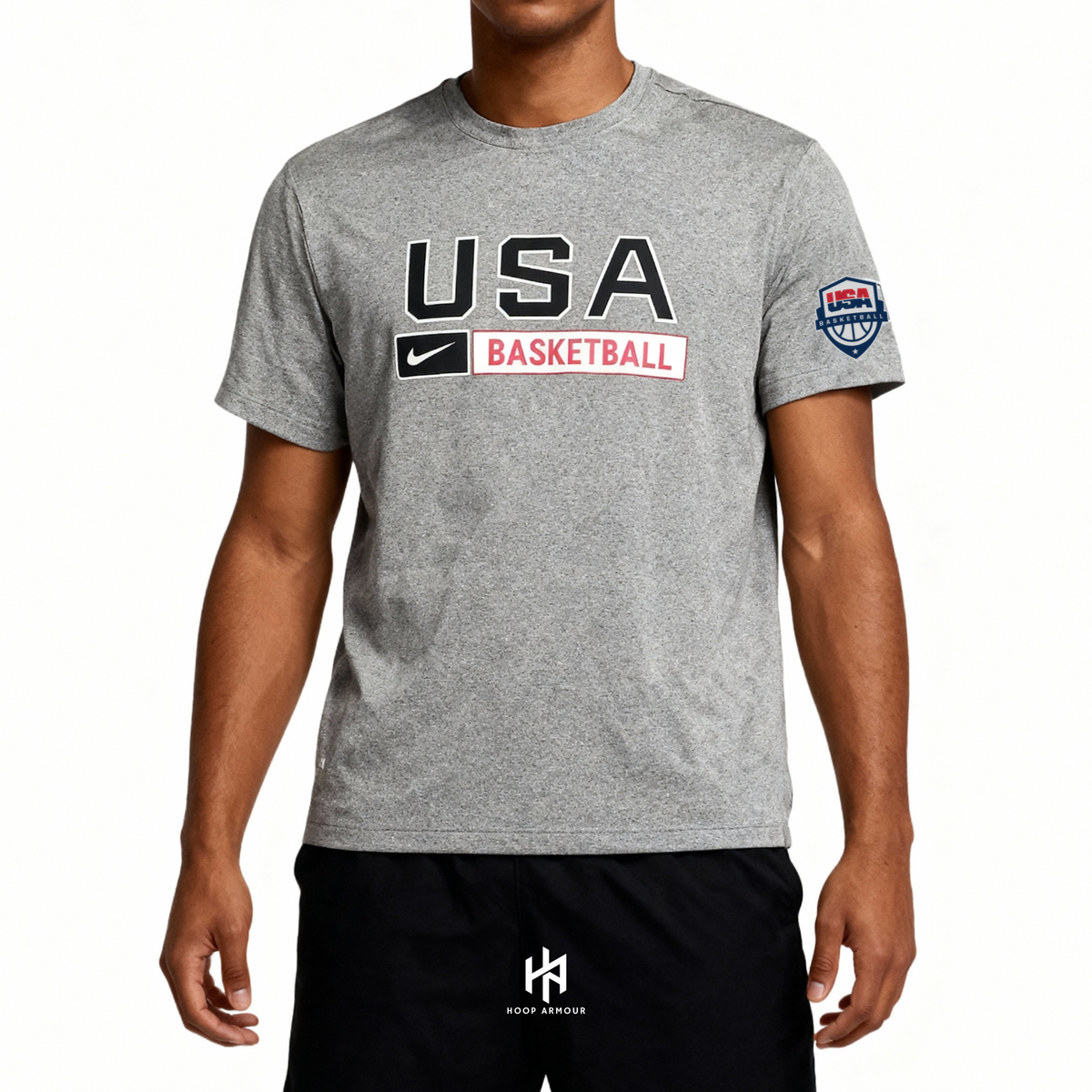 HA™ Team USA Warm Up T-Shirt Grey