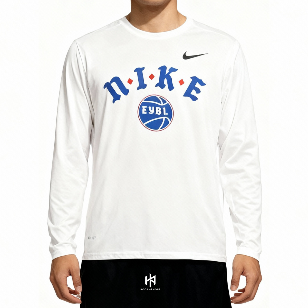 HA™ EYBL White Compression Long Sleeve