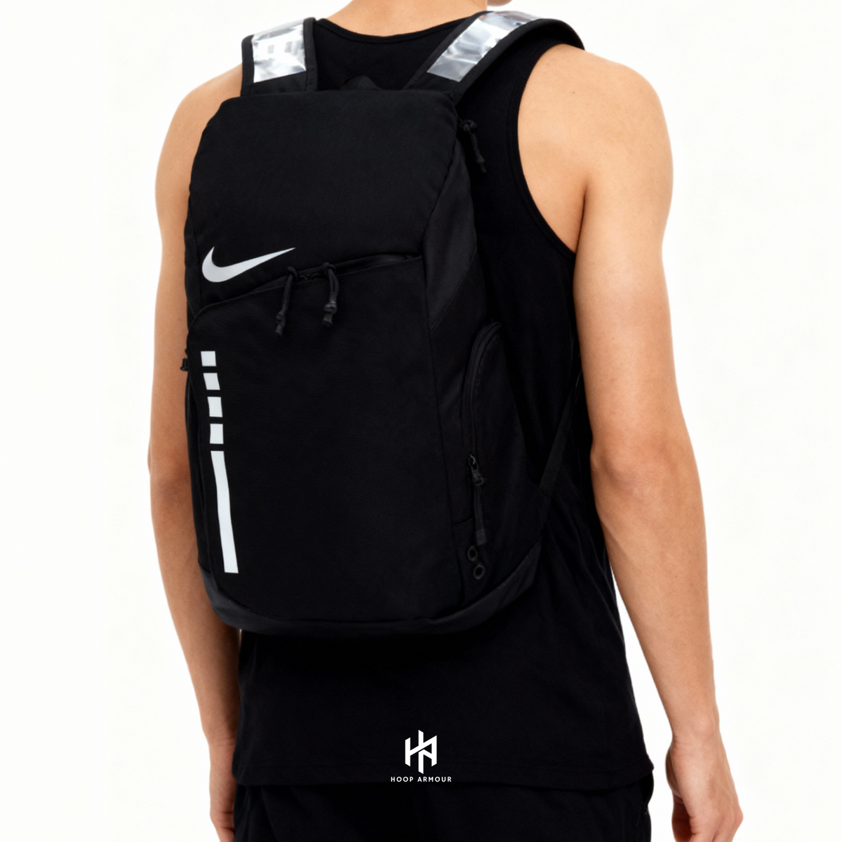HA™ Elite Backpack Black White Custom Logo